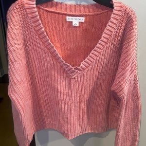 Aeropostale oversized crop vneck sweater size xs